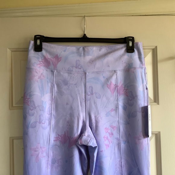 Johnny Was Set Bee Active High Waisted Slit Leggings And Sports Bra Floral SZ XL - Picture 6 of 16